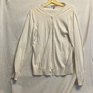 Banana Republic Women’s L White Long Sleeve Cardigan